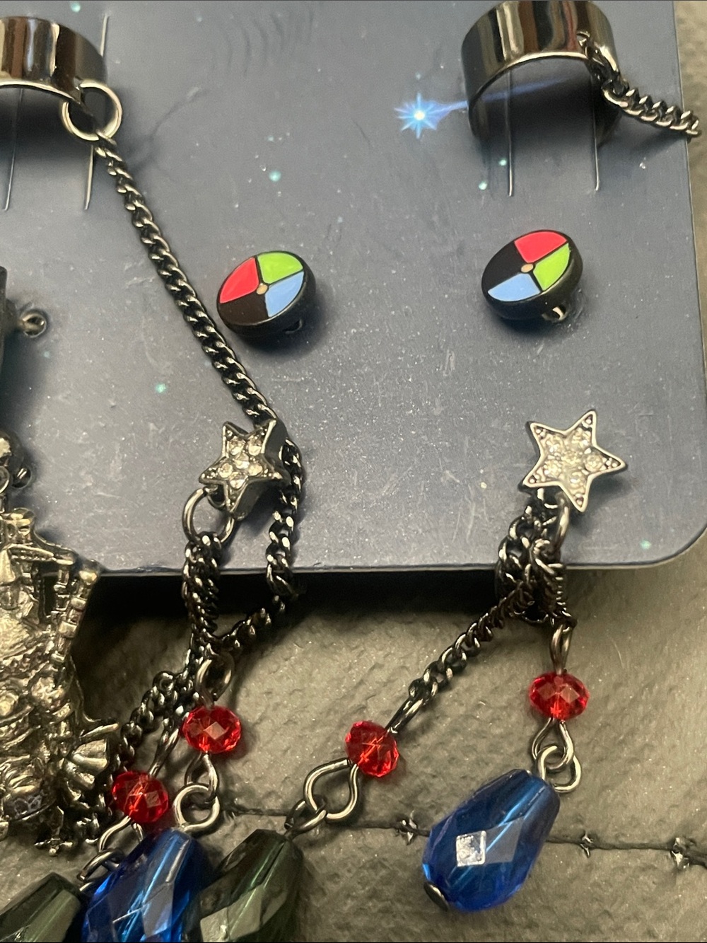 Howl's Moving Castle Inspired Mixed Stud & Dangle Earring Set - Multicolor - Picture 4 of 6